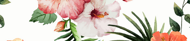 红色简约花朵封面矢量素材