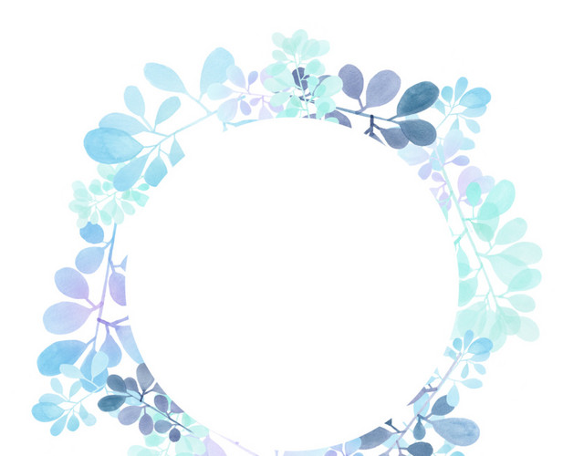 清新花环免抠素材