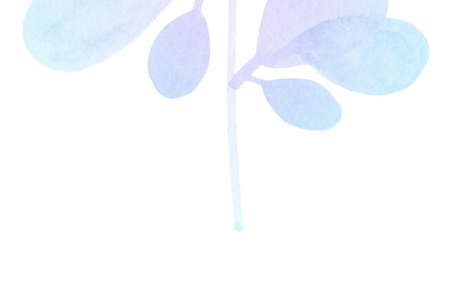 淡蓝色花卉免抠素材
