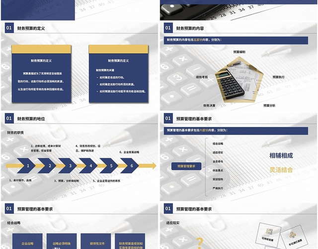 蓝色简约大气财务预算编制课件PPT财务预算编制与管理（传原图）