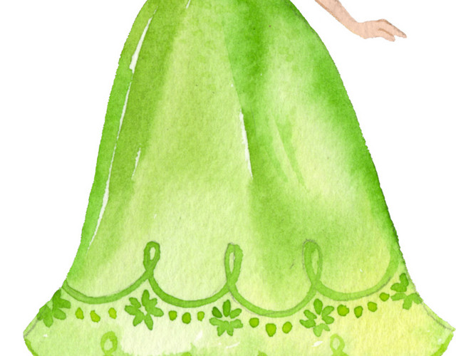 彩色公主插画素材