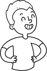 简约风简笔画小人轮廓 