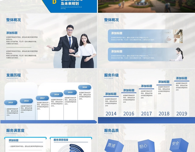 蓝色商务风物业公司介绍公司介绍商务通用PPT模板