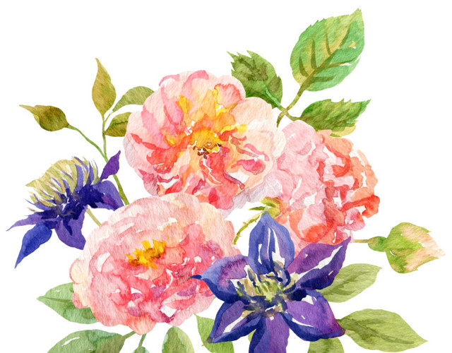 繁花装饰图素材