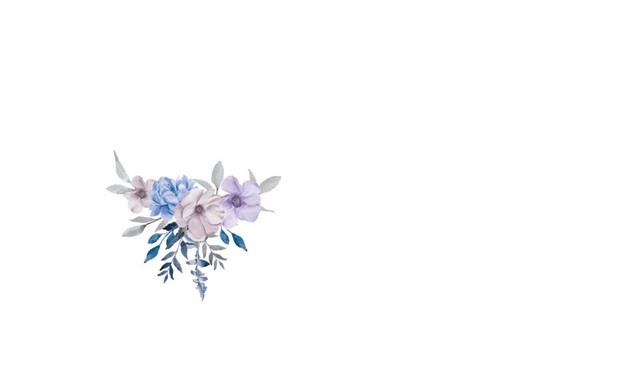 彩色手绘花卉免抠素材