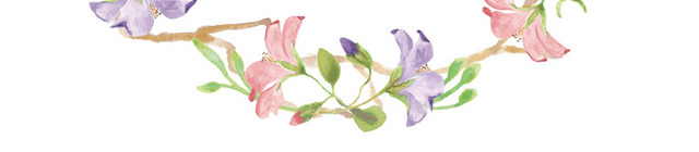 手绘卡通花环素材
