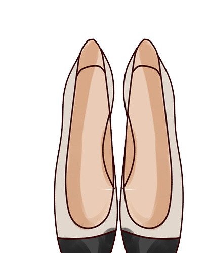 水彩绘画彩色鞋装饰素材