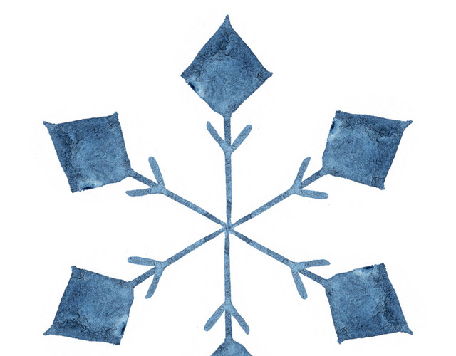 小清新蓝色雪花雪元素素材