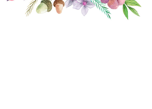 小清新唯美紫色鲜花边框素材