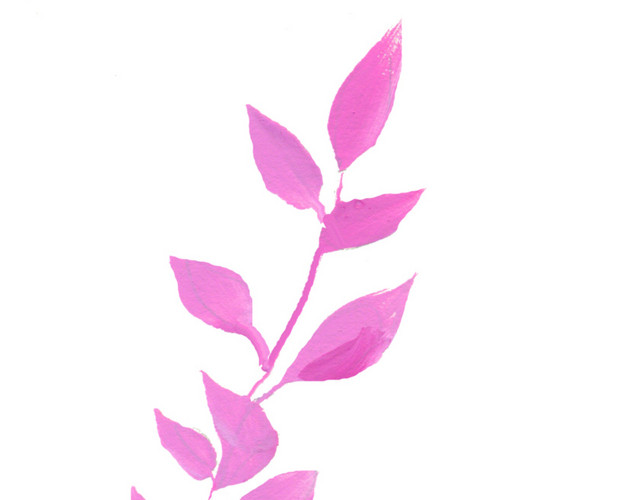 小清新唯美水彩紫色鲜花素材
