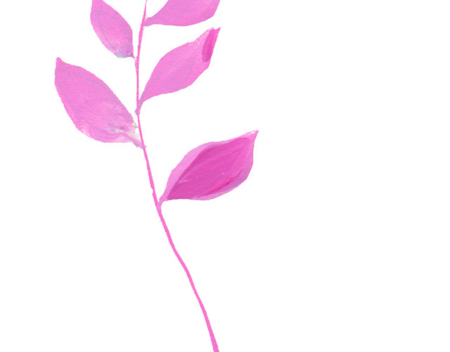 小清新唯美水彩紫色鲜花素材
