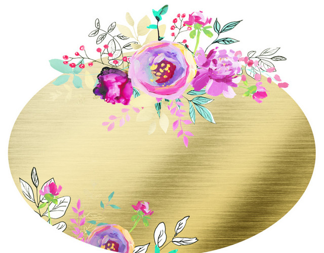水彩花卉边框图片