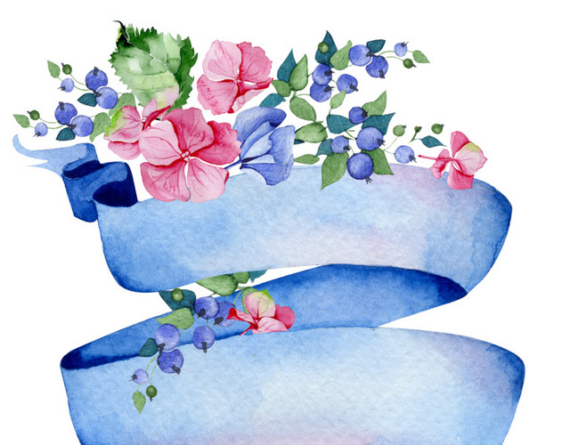 小清新水彩创意插画
