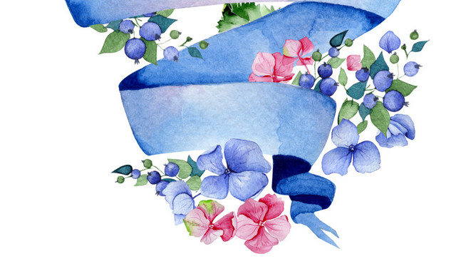 小清新水彩创意插画