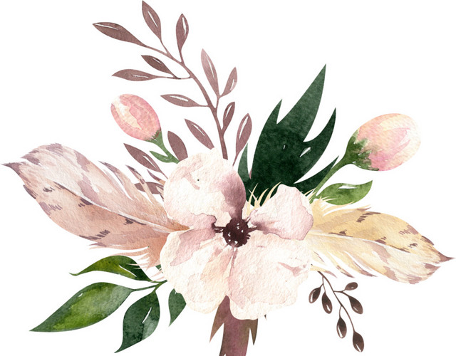 小清新水彩花卉图片