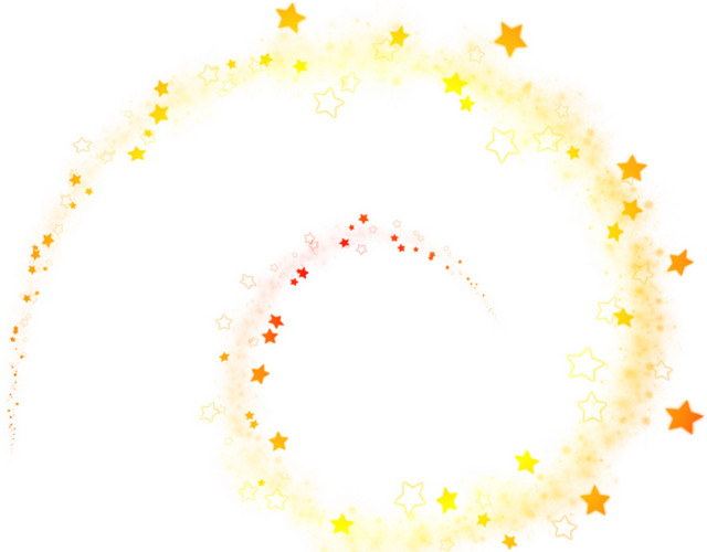 黄色五角星光线素材