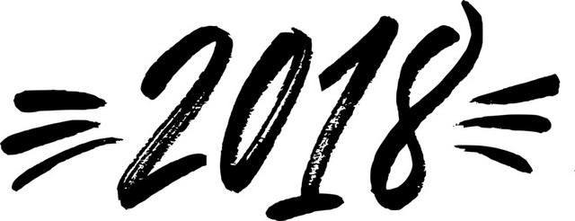 黑色手绘2018