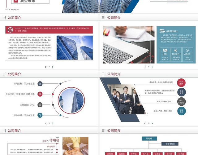 白色商务风公司宣传介绍PPT模板