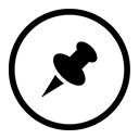 卡通简约黑色图钉图标