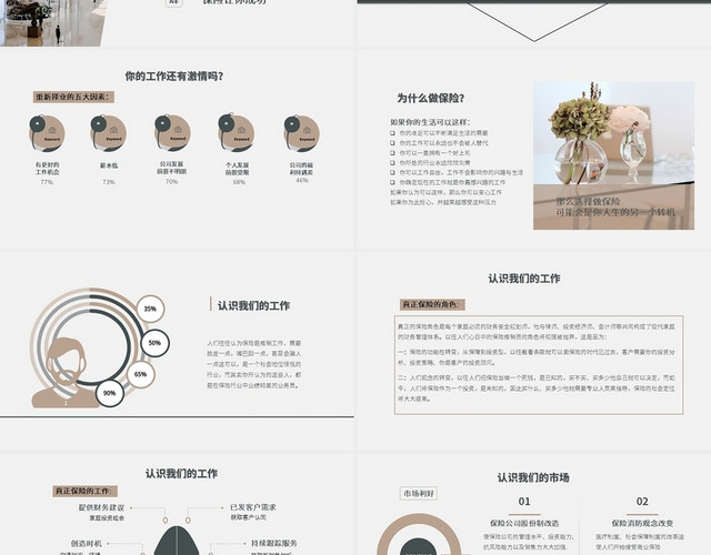 褐色暖色系为什么要做保险课件培训PPT模板