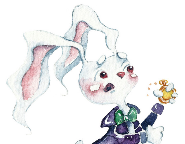 白色简约兔子矢量素材