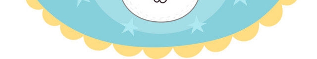 蓝色简约围兜矢量素材