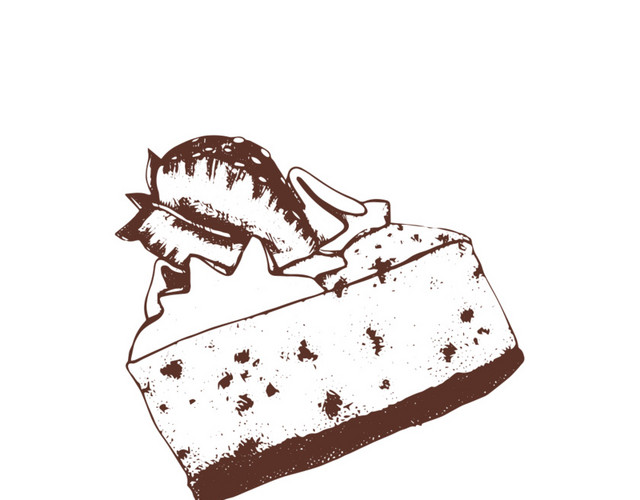 手绘蛋糕美食