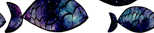 鲸鱼型星空免抠素材