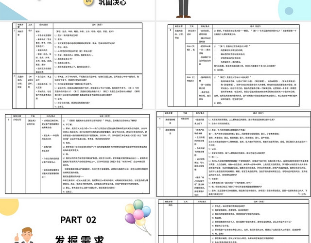 马卡龙色卡通简约课件保险面谈话术保险面谈技巧说课PPT模板