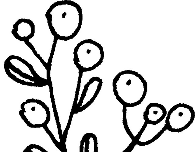 创意儿童植物简笔画矢量素材