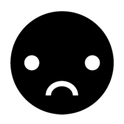 黑色不开心表情