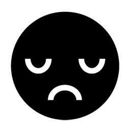 黑色不开心生气表情