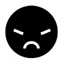 黑色愤怒表情图标