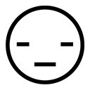 黑色简笔画不高兴表情
