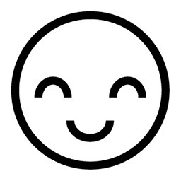 黑色微笑简笔画图标