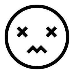 黑色简笔画委屈表情