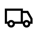 手绘简约黑色图标货车