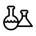 手绘简约黑色图标化学实验品
