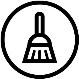 手绘简约黑色图标扫把
