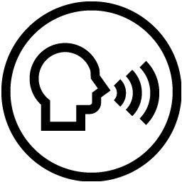 手绘简约黑色图标声音