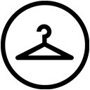 手绘简约黑色图标衣架