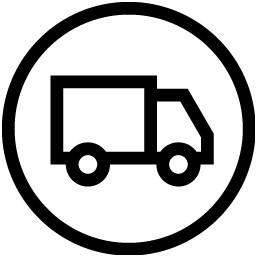 手绘简约黑色图标货车