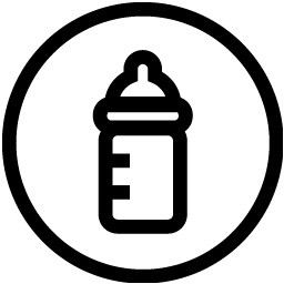 手绘简约黑色图标奶瓶