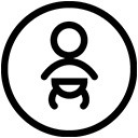 手绘简约黑色图标儿童座椅