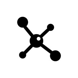 手绘简约黑色图标分子