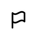 创意黑色小旗LOGO图标设计矢量图片