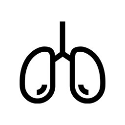 创意黑色肺部LOGO图标设计矢量图片