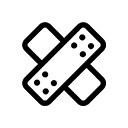 创意黑色创口贴LOGO图标设计矢量图片