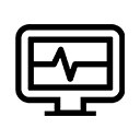 创意黑色心电图LOGO图标设计矢量图片