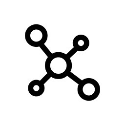 创意黑色化学键LOGO图标设计矢量图片